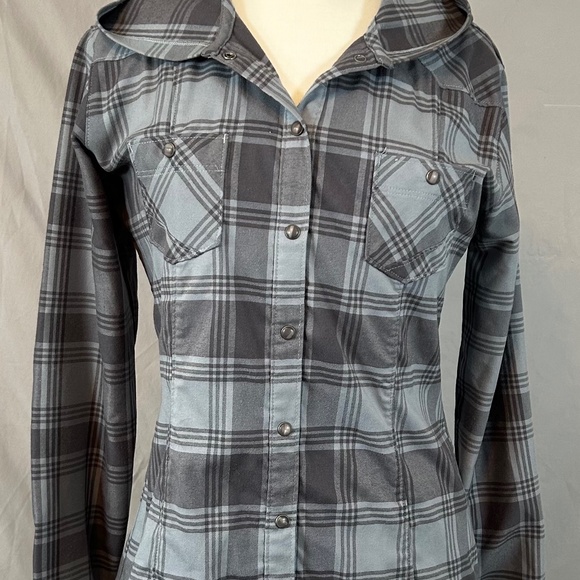 MOUNTAIN HARD WEAR HOODED SNAP BUTTON FRONT SHIRT - Picture 1 of 3